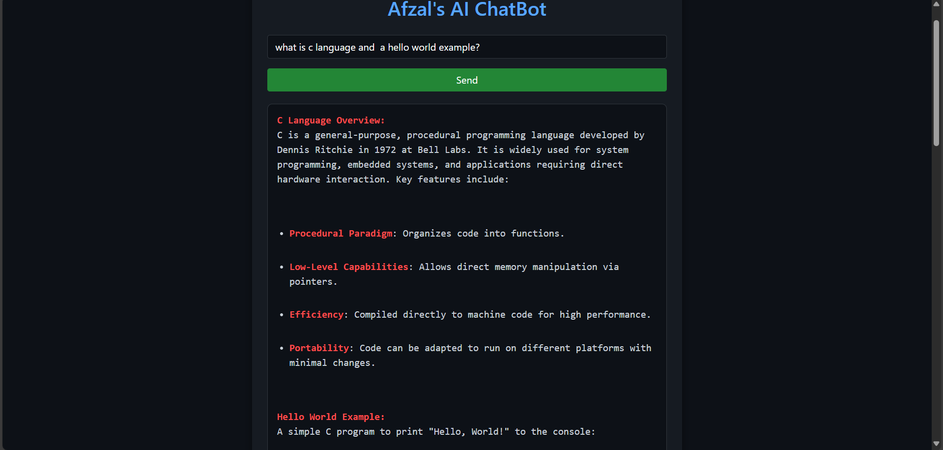 AI Chatbot Project